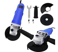 Mini Sander Tool for Polishing & Milling, 850W Handheld Cutting Grinder with Ø115mm 12000 RPM, 5'' Angle Grinder with Metal Grinding Discs & Spanner, Rubber Auxiliary Special Features
