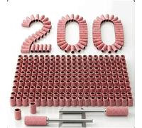 Mini Sanding Bands for Nail Drill: Precision 200Pcs 240 Grit Small Sanding Bands with 2 Mandrels, Perfect for Acrylic/Gel Removal & Cuticle Shaping, Durable & Easy to Change,Fit 99% of Machines(Pink)