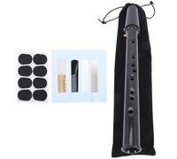 Mini Sax Instrument C Key 11 Hole Beginner Portable for Adults | Plastic Build, Black Finish, Practice Tool for Stage Performances, , Easy to Play