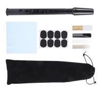Mini Saxophone 11 Hole C Key Portable Practice Tool for Adults | Black Plastic Build, Stage Performances, Easy to Carry, Rhythm Training