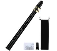 Mini Saxophone, Simple sax, Digital Wind Instrument, Portable Pocket Saxophone Plastic Recorder Saxophone (Black)