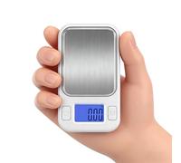 Mini Scales 0.01g/200g, Diyife Portable Precision Small Scale 8 Units, Jewellery Scales with Storage Case, Auto-Off, Backlit Lcd, Tare, Digital Pocket Scales for Gold, Gem, Medicine (Silver)