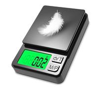 Mini Scales, Digital Kitchen Scale, 1000g/0.01g Small Pocket Scales with LCD Display, Weight Grams and Oz, PCS Counting, High Precision Portable Weighing Scales for Jewellery Coffee Gold (Black)