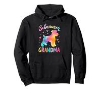 Mini Schnauzer Grandma Colorful Schnauzer Lovers Pullover Hoodie
