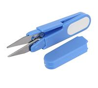 Mini Scissors with Cover, Portable Fishing Scissors U-Shape Scissors Stainless Steel U-Type Shear Cutter Thread Clip Tailor Yarn Spring Scissors Stitch Cutter for Cross Stitch Sewing Scissors Fishing