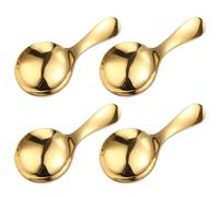 Mini Scoop Spoons 4PCS，Mini Scoops for Candy Small Scoops for Canisters Sugar Spoon Gold Ice Cream Scoop for Small Coffee Scoops for Candy Buffet Condiments Dessert(Gold)
