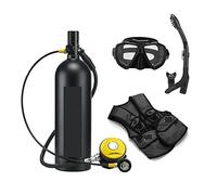 Mini Scuba Tank 2L Diving Respirator Diving Equipment Aluminum Bottle Gas Cylinder Adult Swimming Snorkeling Snorkel Residual Pressure Gauge(Nero,C)
