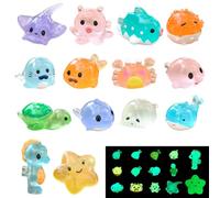 Mini Sea Animal Figures, Realistic Marine Animals Figurines, 14PCS Under The Sea Animals Toys, Sea Animals Toys, Ocean Animal Theme Party Decor Garden Micro Landscape Fish Tank Decorations