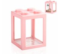 Mini Sea Monkey Tank, Small Shrimp Tank Stackable Mini Aquariums for Fairy Shrimp Eggs Moss Balls, 0.25 Gallon Temporary Betta Fish Tank Ant Feeding Case Mini Reptile Tank