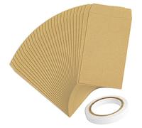 Mini Seed Envelopes 100 Pcs Small Brown Envelopes, Kraft Paper Coin Packets for Storing Small Items Seeds Coins Wages Notes Beads 6 x 10 cm (2.4 x 3.9 inch)