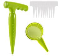 Mini Seed Spreader Set,2026 New Mini Sowing Seed Dispenser,Sowing Helper,Small SeedPlanter Tool,Manual Seedlings Dibber and Widger Set SeedSower Spreader Handheld for Tiny Seeds of Flower,Vegetables