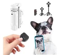Mini Selfie Stick Tripod, Pocket-Sized Folding Bluetooth Selfie Stick Built-In Tripod, 2025 New 360° Rotation Extendable Pocketflex Mini Tripods With Detachable Remote (White)