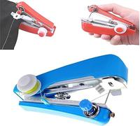 Mini Sewer Handheld Sewing Machine,Manual Sewing Machine,Portable Stapler Mini Sewer Machine Hand Stitcher Sewing Machine Handy Needlework Tool For DIY Crafts Home Travel (Blue)