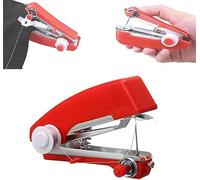 Mini Sewer Handheld Sewing Machine,Manual Sewing Machine,Portable Stapler Mini Sewer Machine Hand Stitcher Sewing Machine Handy Needlework Tool For DIY Crafts Home Travel (Red)