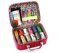 Mini Sewing Kit - 51 PCS Sewing Set for Adults & Travel - Rose Red Thread