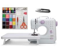 Mini Sewing Machine by doto (Including Extension Table and Sewing Supplies Set) - Small Electric Overlock Sewing Machines with 2 Speed 12 Built-in Stitch Patterns DT-006-A21