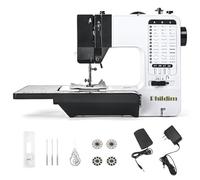 Mini Sewing Machine by Phildim (Extension Table included), Small Portable Sewing Machine, Adult Mending Machine with 38 Built-In Stitches, Reverse Sewing and LED Light PD-056-A9