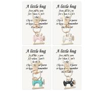 Mini Sewing Machine Charm with Warm Card 6Pcs Emotional Support Sewing Charms Pocket Hug Inspirational Pendants Handbag Bag Keychain Charm Accessories Gift for Friends Family