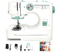 Mini Sewing Machine for Beginner by Phildim (Sewing Supplies set included) - Small Sewing Machines with Two Needle Types, Two Speeds, LED Sewing Light, Foot Pedal PD-073-UK-B16