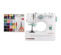 Mini Sewing Machine for Beginner by Phildim (Sewing Supplies set included) - Small Sewing Machines with Two Needle Types, Two Speeds, LED Sewing Light, Foot Pedal PD-073-UK-B14