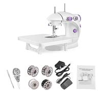 Mini Sewing Machine for Beginner, Dual Speed Portable Electric Sewing Machine with Extension Table, Light, Sewing Kit for Household, Travel Automatic Sewing Machine