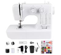Mini Sewing Machine for Clothes, Electric Portable Sewing Machine Handheld, 45 Stitches, Dual-Needle & Dual-Speed with LED Light, with Small Sewing Kit for Denim/Sheer/Home Fabrics