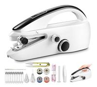 Mini Sewing Machine, Handheld Sewing Machine, 2-Speed Portable Electric Sewing Kit, Battery/USB Powered, for Beginners, Home, Travel & DIY Repairs