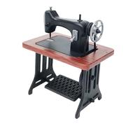 Mini Sewing Machine - Vintage Doll Accessories, Miniature Sewing Model, 1.77 x 1.1 x 1.97 Inches Do Decoration, Realistic Mini Sewing Tool, Doll Scene Display Decoration in the Dining Room