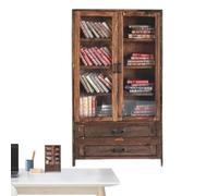 Mini Shaking Bookcase | 3D Wooden Sensory Library | Stress Relief Toy for Home, Office and Relaxation | Random Books