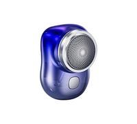 Mini Shave Portable Electric Shaver, Electric Razor for Men, Travel Electric Razor, USB Rechargeable Shaver, One-Button Use Shaver for Home Car Travel Gift(Blue)