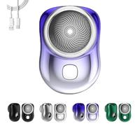 Mini Shave Portable Electric Shaver, Mini Electric Shaver for Men, Portable Powerful Waterproof Razor, Waterproof Powerful Razor for Office/Business Trip, with Digital Display, Wet and Dry (Blue)