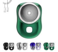 Mini Shave Portable Electric Shaver, Mini Electric Shaver for Men, Portable Powerful Waterproof Razor, Waterproof Powerful Razor for Office/Business Trip, with Digital Display, Wet and Dry (Green)