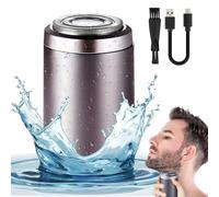 Mini Shaver, 2025 New Men's Portable Mini Rotary Electric Shaver, Electric Razor for Men Pocket Size, USB Rechargeable Waterproof Electric Razor (Purple)