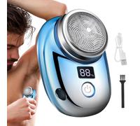 Mini Shaver for Men - LED Digital Display Mini Portable Electric Shaver, Waterproof Fast Charging Razor Multifunctional Chest Hair Body Beard