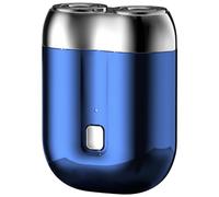 Mini Shaver Mini Electric Shaver for Men Travel-Ready Dual Head Shavers with USB Charging Portable Pocket Size & Waterproof for Wet/Dry Use, Blue