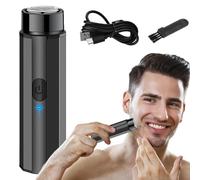 Mini Shaver Portable Grooming Razor, Rechargeable Facial Trimmer | Compact USB Charging Beard Device, Waterproof Blades and Shaving for Business Travel and Routine