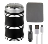 Mini Shavers for Men,Mini Portable Electric Shaver,with Cleaning Brush,USB Charger,Dark Gray Cleaning Cloth,Compact,Waterproof,USB Rechargeable,Suitable for Men (Black)
