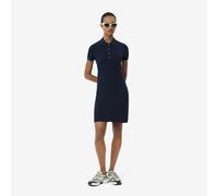Lacoste Polo Logo Dress, Navy, Size 38, Women Navy