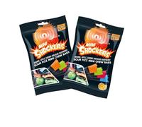 Mini Shockers Bars Bag PMP 120g - Pack of 2 - Assorted fruit flavoured sour chew bars