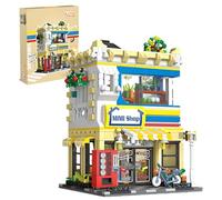 Mini Shop Building Kit - 1389PCS Flower Store Brick Kit, City Street View, Community Model, Home Office Decor, Stem Education Toy, Creative Gift for Adult, Kid Age 6+
