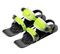 Mini Short Ski Skates for Snow, Portable Snowskates with Adjustable Bindings, Fits EU 35-48, Short Skis for Winter Hiking Boots and Snowboard Boots, Compact Snowblades for Downhill, Trails(C)