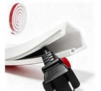 Mini Side-Opening Cable Trunking White for 1 Electric Cable up to 9mm | Flexible Silicone Wire Cover,Self-Adhesive Cable Concealer for Wall,Cord Hider for TV,Ethernet,USB and Speaker Wires ,2m