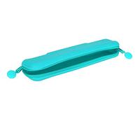 Mini Silicone Leakproof Zipper Pencil Pouch for Cosmetic Storage On-the-go Material: Silicone Size: 7.9x1.9x1.0in for Business Trip (Green(Small))
