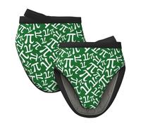 Mini Silicone Oven Mitts, Green pi Symbol Print Oven Mitts Heat Resistant, Pot Holders for Kitchen Cooking & Baking, Cute Oven Glove Pinch Mitts 2PCS