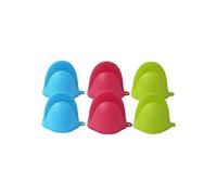 Mini Silicone Oven Mitts, Kitchen Pot Holders, Hand Grippers, Pot Holders, Microwave Oven, 3 Pairs