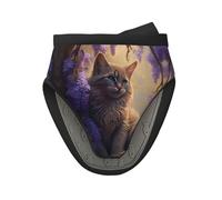 Mini Silicone Oven Mitts, Purple Flower Lazy Cat Oven Mitts Heat Resistant, Pot Holders for Kitchen Cooking & Baking, Cute Oven Glove Pinch Mitts