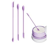 Mini Silicone Spatulas - 3 Pieces, Compact Size, Double Ended Beauty Spatula, Makeup Scoop Spatula, Lotion Scraper, Reusable Small Beauty Spatulas for Mini, Cosmetics