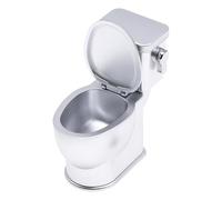 Mini Simulated Toilet Toilett - Miniature Bathroom Scene Props Model With Flushing Sounds, Realistic Decorative Bathrooms Prop, Functional Sound Function, Playtime Home Design Figure, White Ceramic