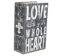 Mini Simulation Dictionary Book Money Box Safe Box with Combination Lock Security Lock Box for Home Office Storage Textured Paper Stainless Steel 18.2x11.8x5.7cm