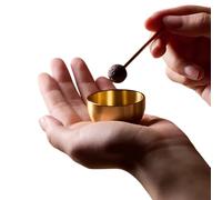 Mini Singing Bowl Set Heart Warming Angel Sound Little Tibetan Singing Bowl Set with Mallet and Cushion Handcrafted Portable Singing Bowl for Meditation Stress Relief Sound Healing Yoga Gift